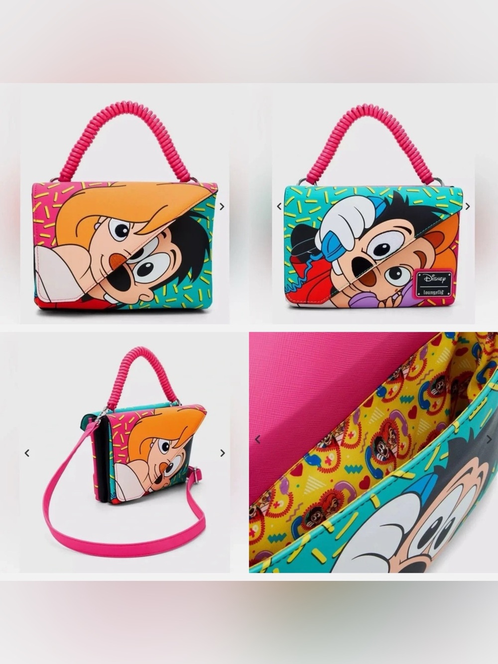 NWOT Loungefly Disney_A Goofy Movie Max Roxanne Split Crossbody bag+wallet SET - Picture 3 of 17